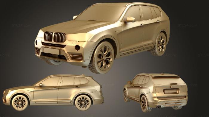 Автомобили и транспорт (BMW X3 2015 комплект, CARS_0805) 3D модель для ЧПУ станка